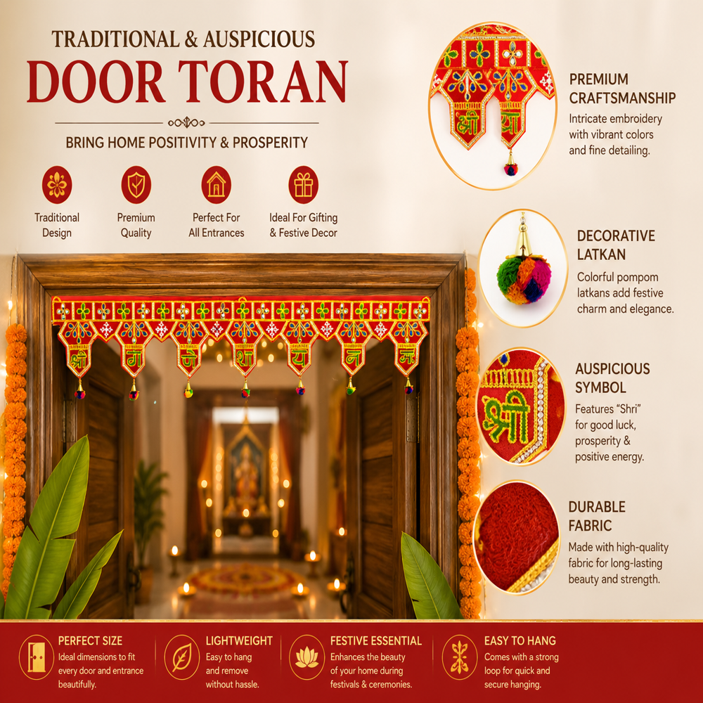 KRISHNA HANDLOOM Elegant Decorative Main Gate Festival Hanging  U 15