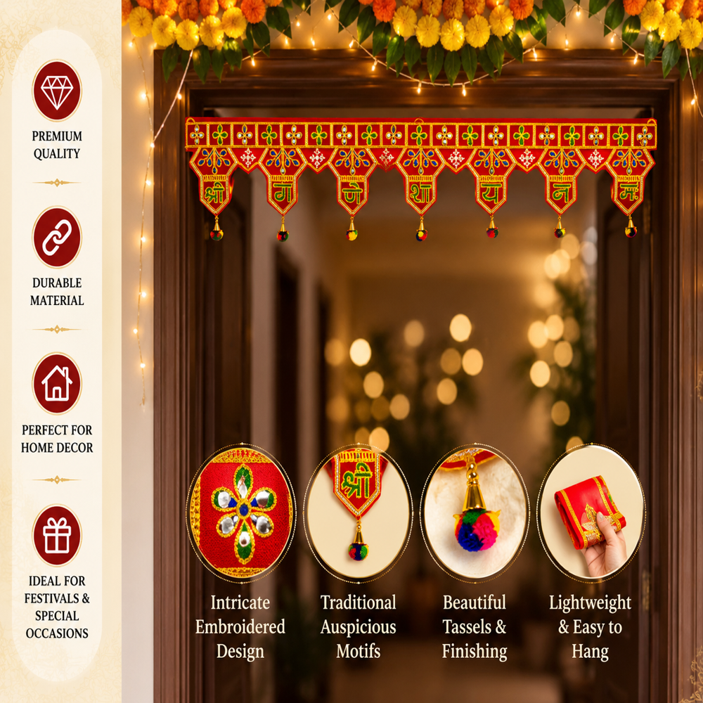 KRISHNA HANDLOOM Premium Decorative Festival Temple Art  U 16