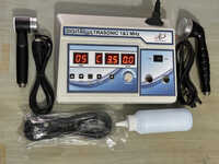 3mhz Digital Ultrasonic Therapy Unit - Abs Body, Stainless Steel Heads, 26x22x10 Cm | Dual Applicators, Adjustable Intensity