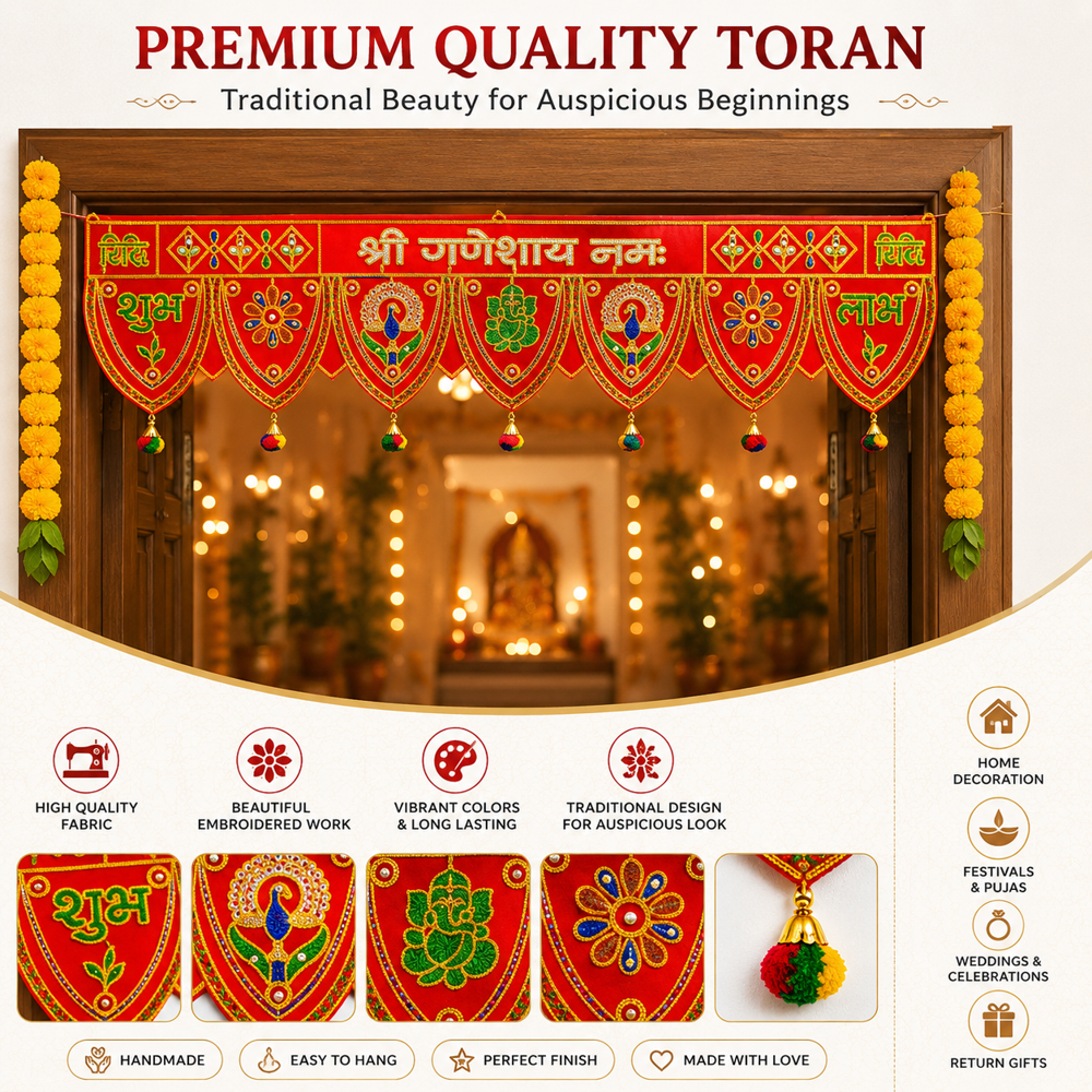 KRISHNA HANDLOOM Handmade Decorative Mandir Festival Art  V 1