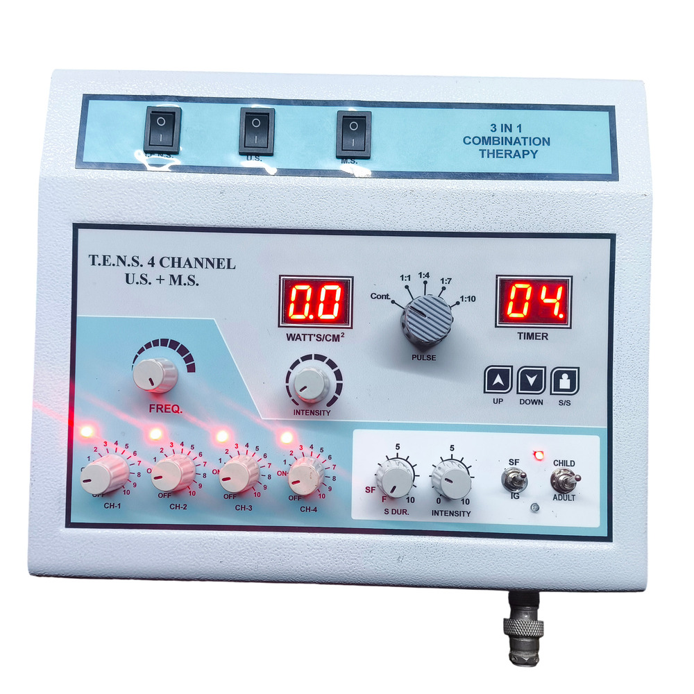 TENS 4 Channel US MS 3 In 1 Combination Therapy By J. K. Enterprises