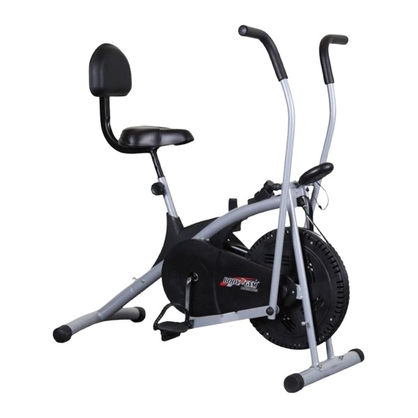 Spin Static Cycle For Physiotherapy - Mild Steel Frame, 1200x550x1200mm, Black | Dual-Action Handlebars, Adjustable Seat, Cushioned Backrest