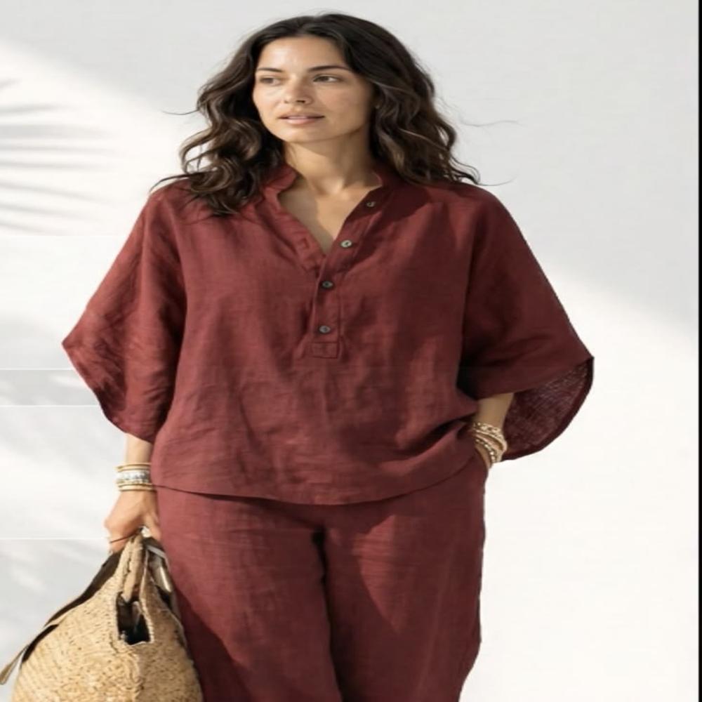 100% Linen Soft Fabric Ladies Dress