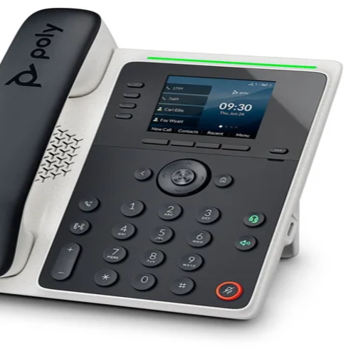 Polycom Edge E220 - Plastic And Electronic Components, 24.7x15x6 Cm, Black And White Dual Tone | Poly Hd Voice, Acoustic Fence Technology, 2.8-inch Color Lcd, Full Duplex Speakerphone, Poe And Usb Headset Support