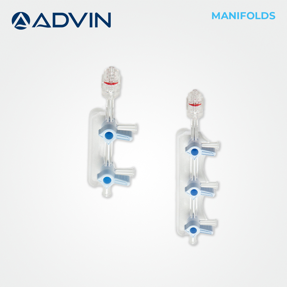 Interventional Flow Management Device - Medical Grade Polycarbonate, 2/3 Port, Transparent Body With Blue/white Ports And Red Indicator, Leak-proof Pressure Resistant Manual Valve