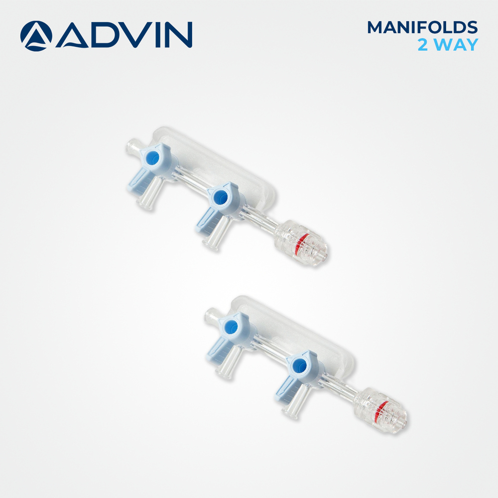 Interventional Flow Management Device - Medical Grade Polycarbonate, 2/3 Port, Transparent Body With Blue/white Ports And Red Indicator, Leak-proof Pressure Resistant Manual Valve