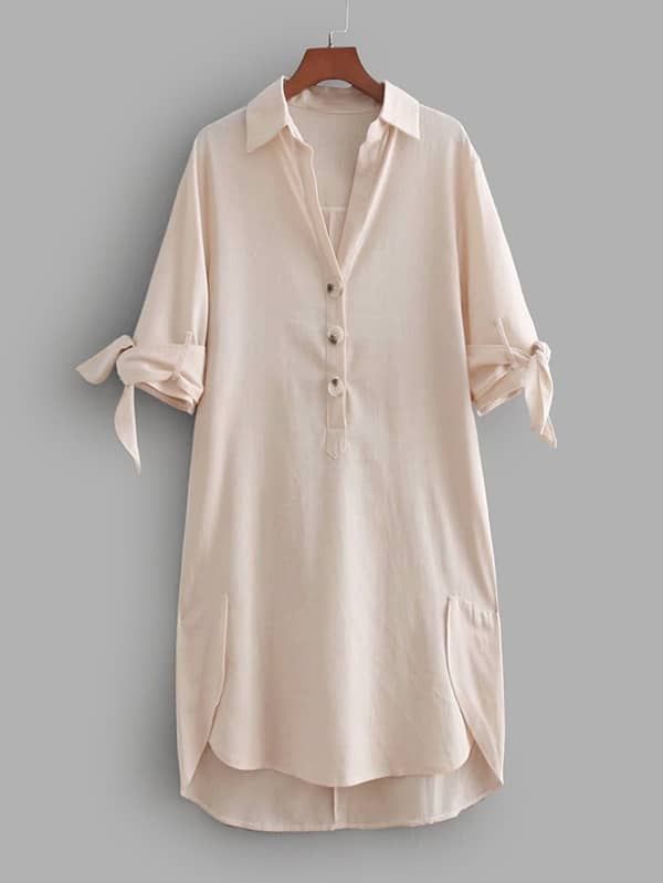 Pure Linen Tunic Summer Dress