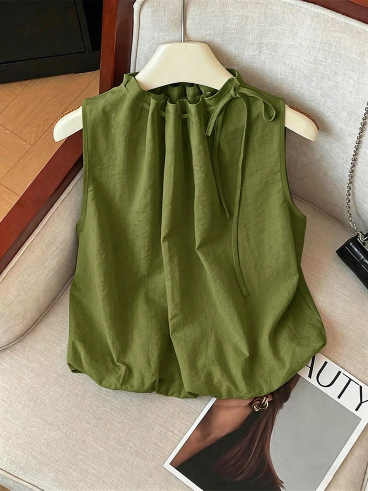 Linen Green Top Set