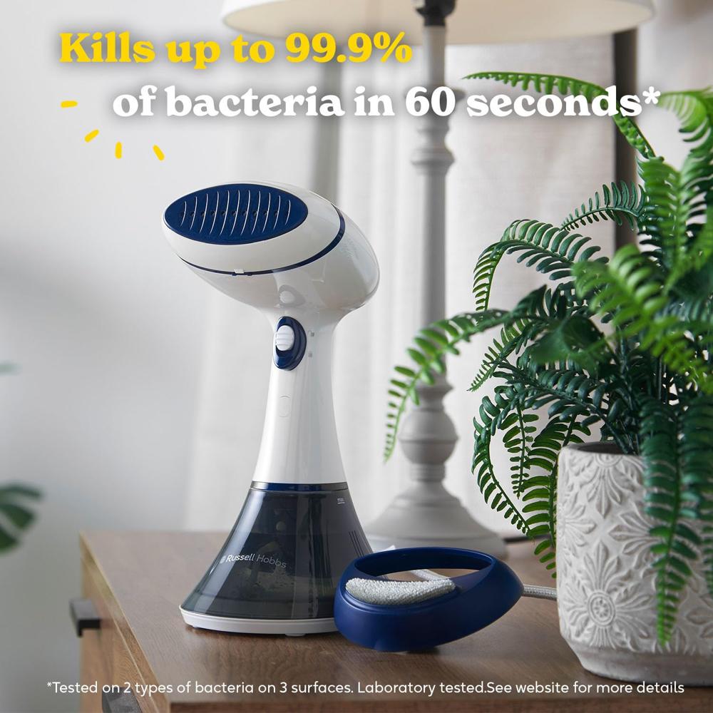 Russell Hobbs 1600W Steam Genie Handheld Garment Steamer | No Ironing Board Needed, Ready to Use in 45s |200 ml Detachable Water Tank, Compact Clothes Steamer, Home & Travel |10 m Steam Time, 25592-56