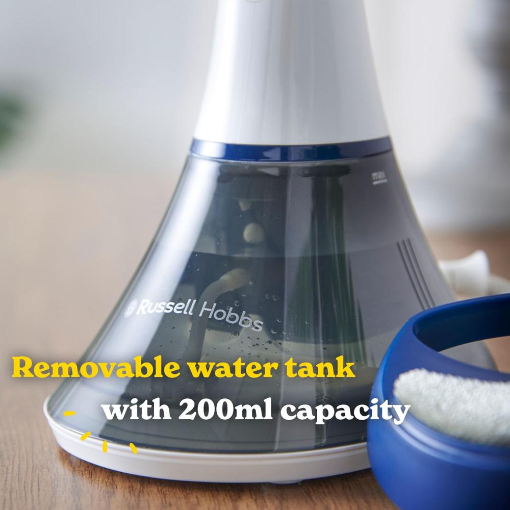 Russell Hobbs 1600W Steam Genie Handheld Garment Steamer | No Ironing Board Needed, Ready to Use in 45s |200 ml Detachable Water Tank, Compact Clothes Steamer, Home & Travel |10 m Steam Time, 25592-56
