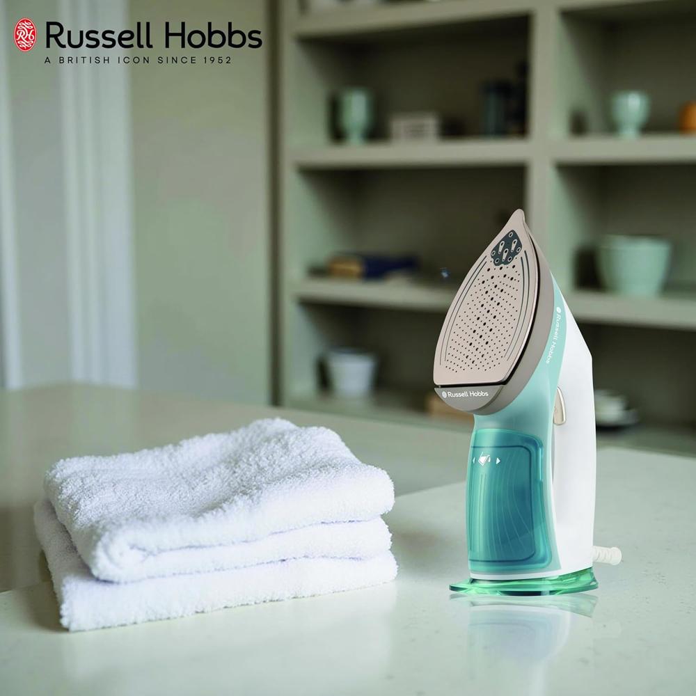 Russell Hobbs 1960W Handheld Garment Steamer RGS1960HANDY | Constant Powerful Steam Flow Vertical & Horizontal Steaming | Kills 99.9%* Bacteria, Eco & Boost Modes, Fast heat up | 2 Years Warranty