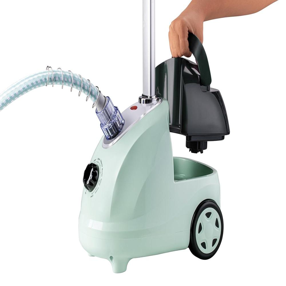 Russell Hobbs RGS2000SP Garment Steamer | 2000 Watts Powerful Steaming | 9 Steam Levels | 1.8L Detachable Tank | Adjustable Height (1.0-1.5M) & Ironing Board | Mobile With Wheels | 2-Year Warranty