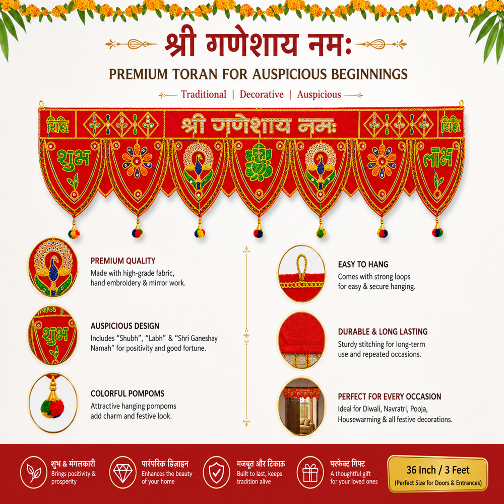 KRISHNA HANDLOOM Handmade Decorative Ethnic Door Hanging  V 14