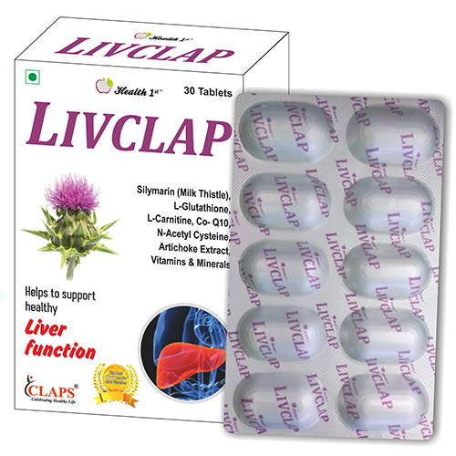 Livclap Silymarin 1-1 Extract Carnitine Tartrate Tablets - Life Span: 2 Years From Manufacture