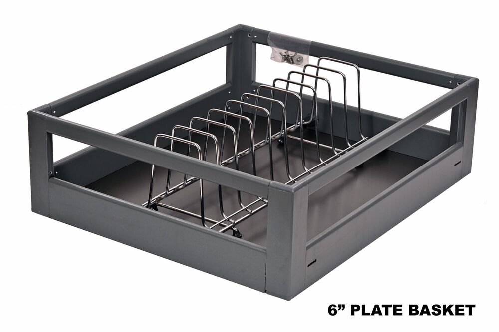 Dark Grey Aluminium  Plate Basket
