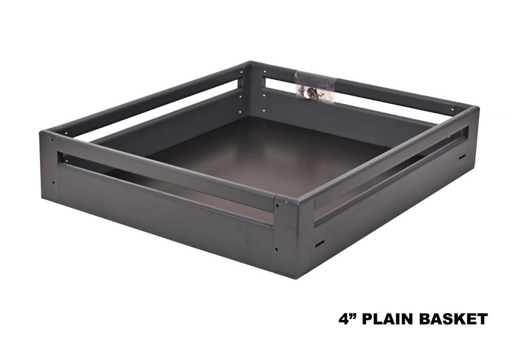Dark Grey Aluminium  Plain Basket