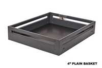 Dark Grey Aluminium  Plain Basket