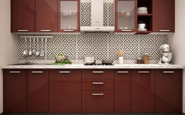 Classic Brown Modular Kitchen
