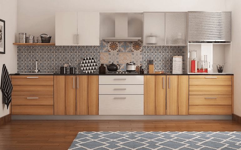 Scandinavian Wood Finish Kitchen