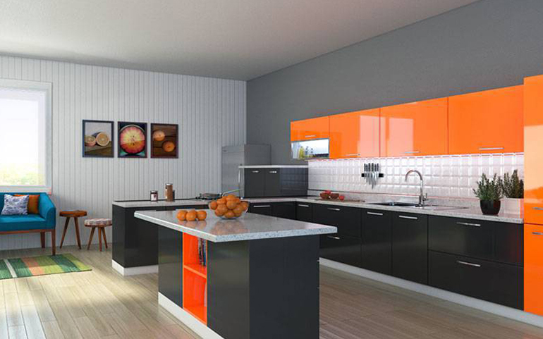 Contemporary Island Modular Kitchen