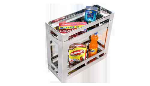 Premium 2-Shelf Perforated Pull-Out Basket - Application: Organizing Kitchen Essentials