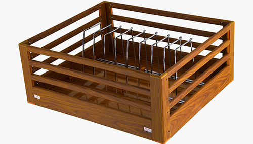 Wooden Plate Basket