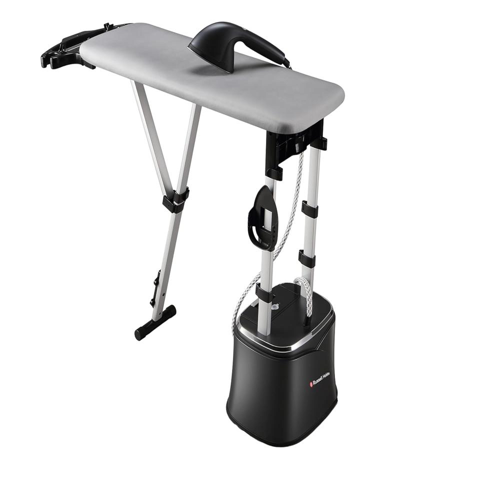 Russell Hobbs SteamStation 2000W 2-in-1 Vertical Garment Steamer & Dry Iron | 2.2L Detachable Water Tank, 30s Fast Heat Up | Smart Safety Controls with Auto Shut Off & 79cm Ironing Board | RGS2000SS