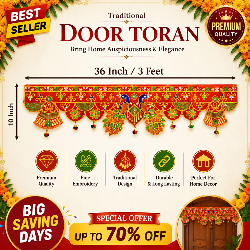 KRISHNA HANDLOOM Decorative Festival Main Gate Decor W 3