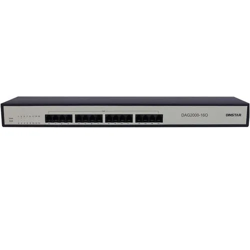 Dinstar Dag2000-16s - Metal Enclosure, 440x200x44mm, Rack Mount 1u | 16 Fxs Ports, Sip V2.0, G.168 Echo Cancellation, Web Gui Management