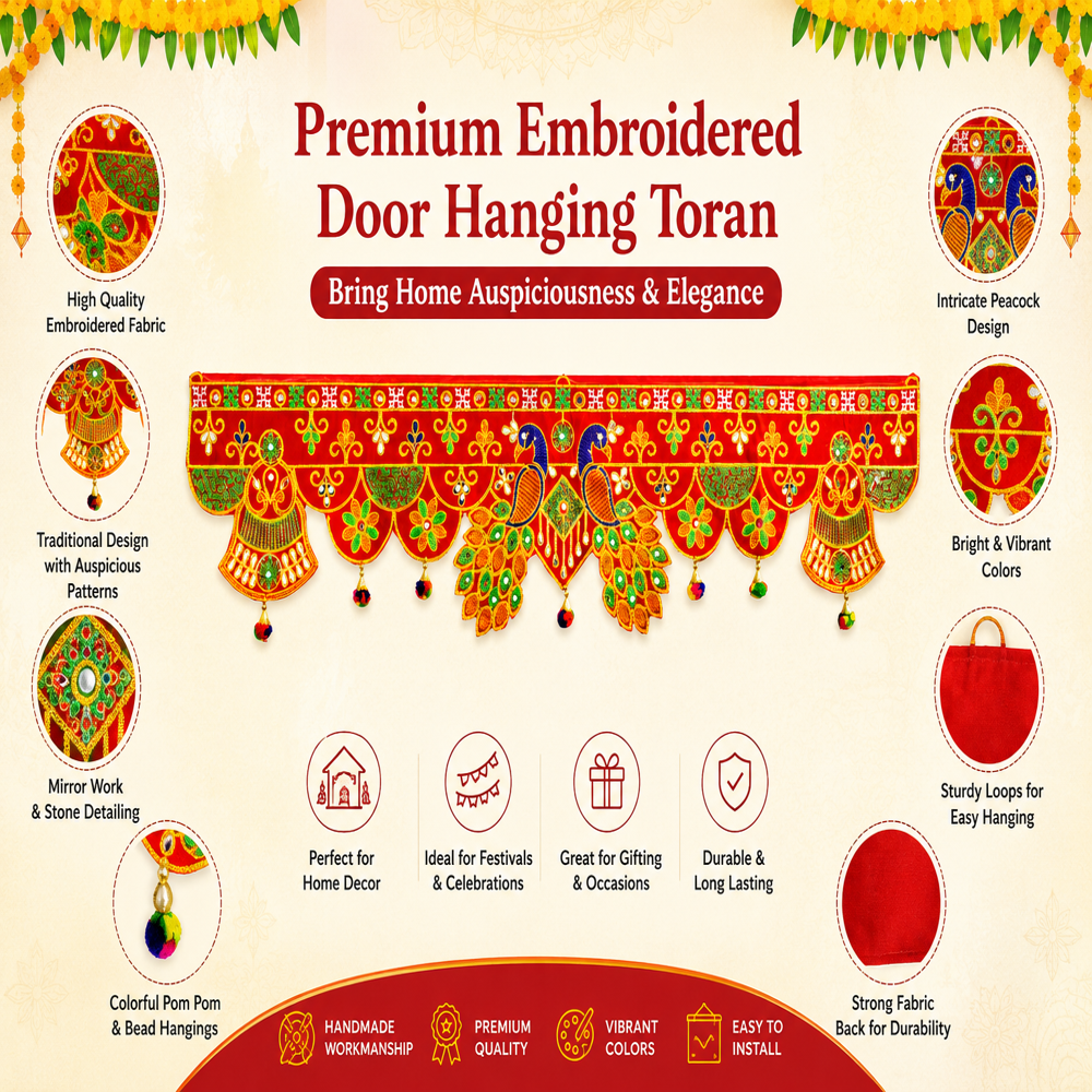 KRISHNA HANDLOOM Stylish Decorative Temple Entrance Hanging  W 5