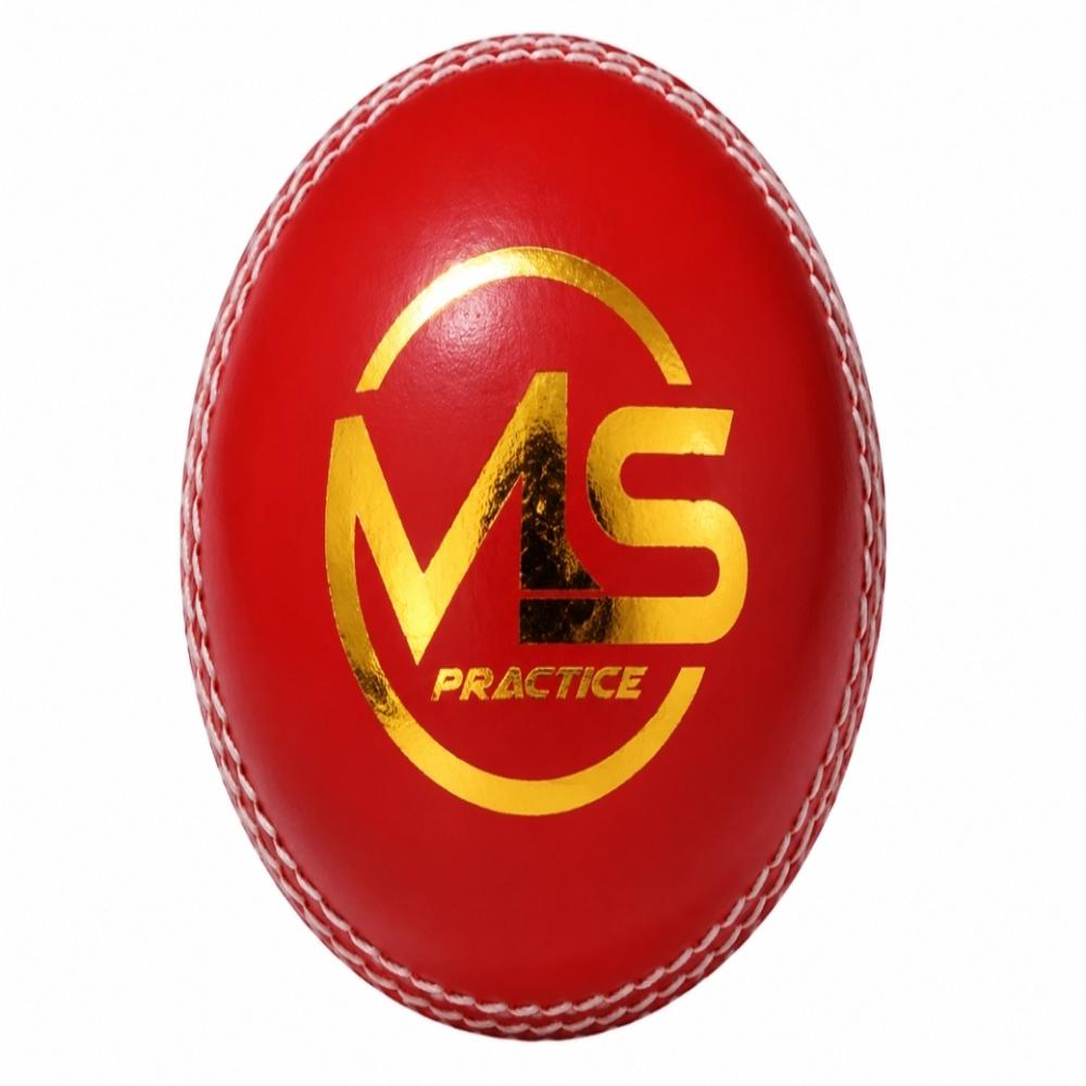 Leather Cricket Practice Ball - Leather, 2-part Design, Red | Ideal For Industrial Use, Superior Durability And Performance