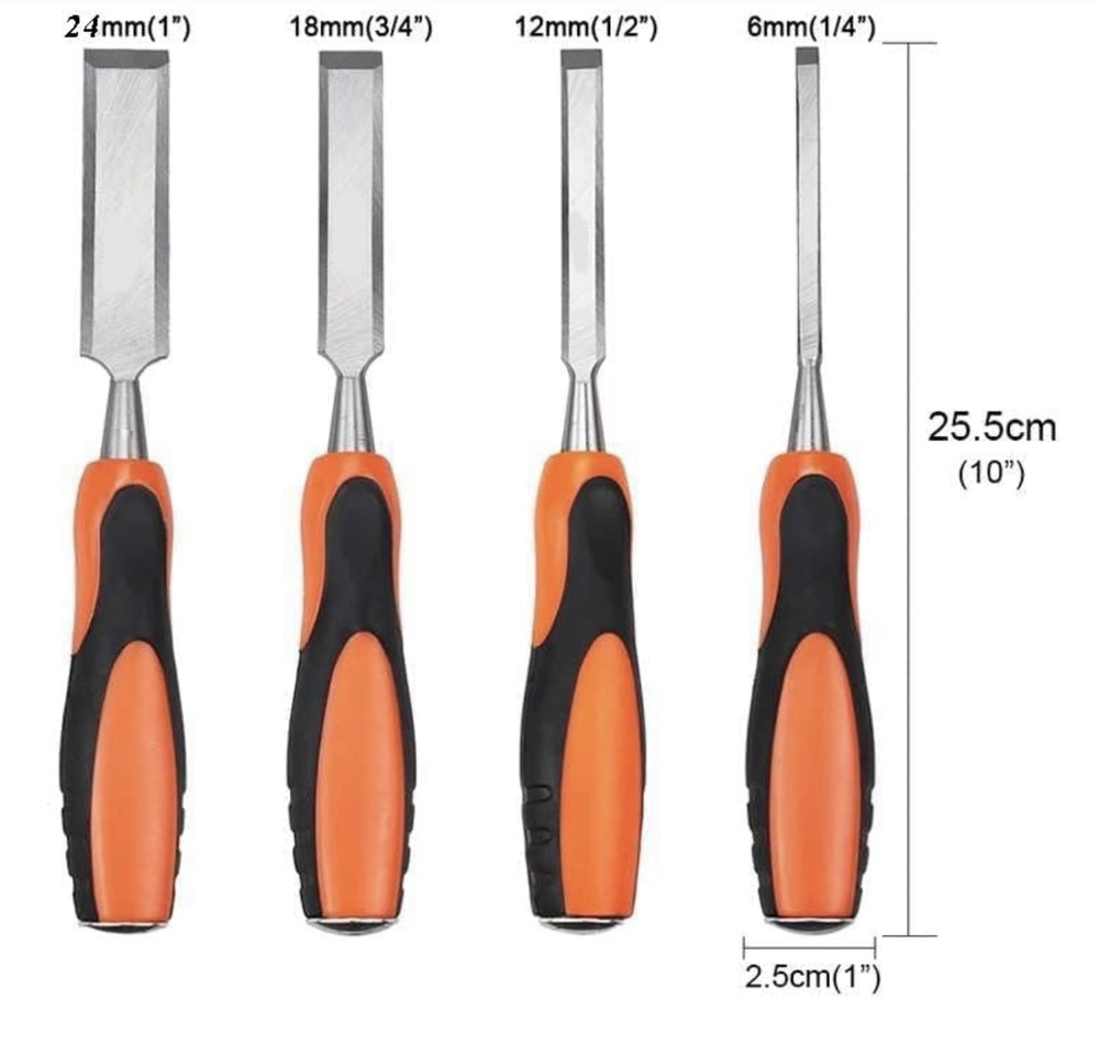 4 Piece Wood Chisel Sets