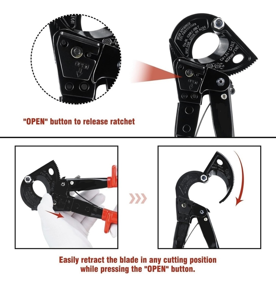 Cable And Ratchet Wire Cutter