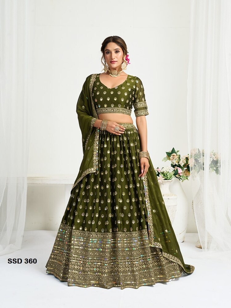 Green Lehnga  Choli