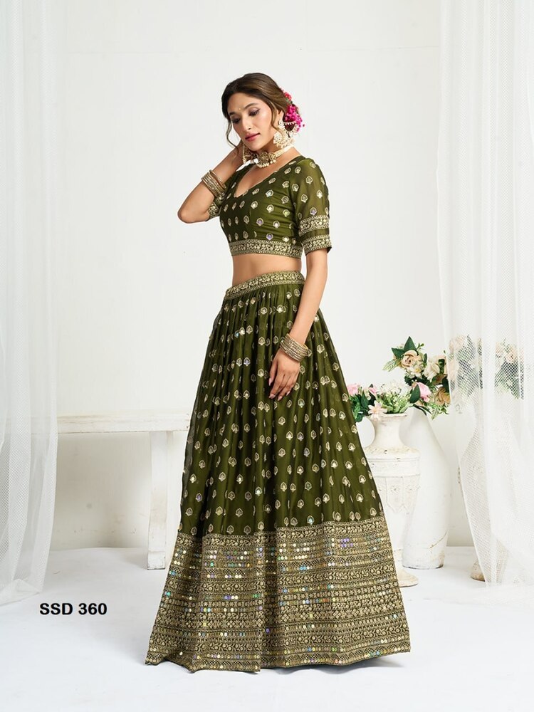 Green Lehnga  Choli