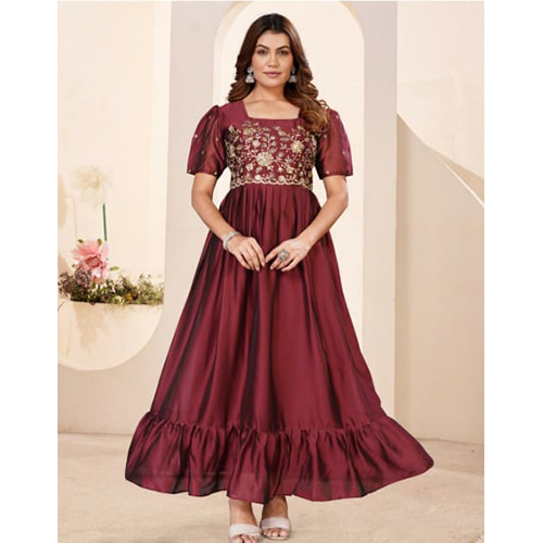 Golden Color Long Kurtis