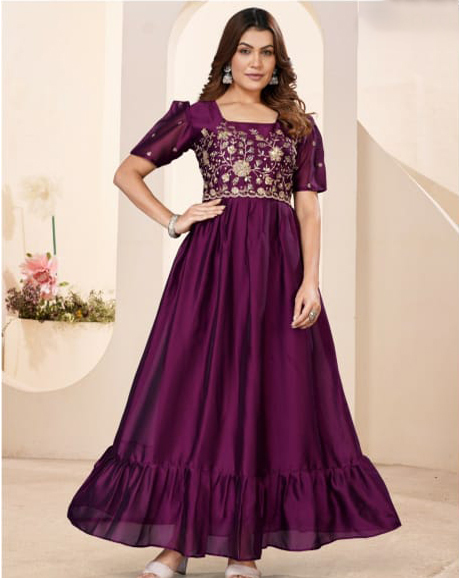 Golden Color Long Kurtis