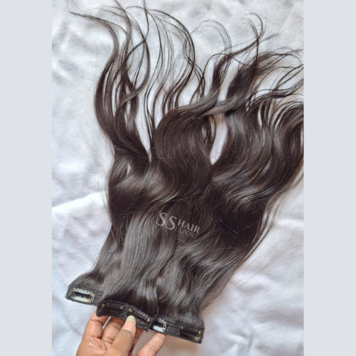 Clip In Hair Extension For Thinning Hair and Wedding Real Indian Human Hair