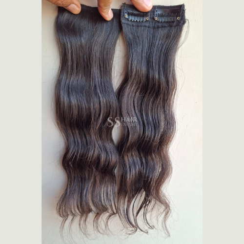 Clip In Hair Volumizer Side Patch Human Hair Extension For Party & Wedding Hairstyle