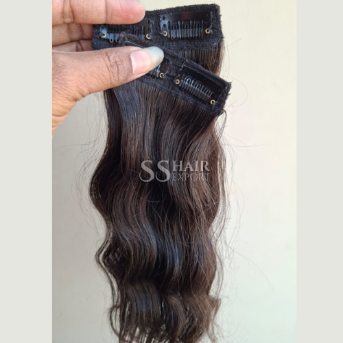 Clip In Hair Volumizer Side Patch Human Hair Extension For Party & Wedding Hairstyle
