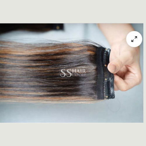 Color Hair Streak Clip In Hair Extension Human Hair 22inch | 60g 2PC