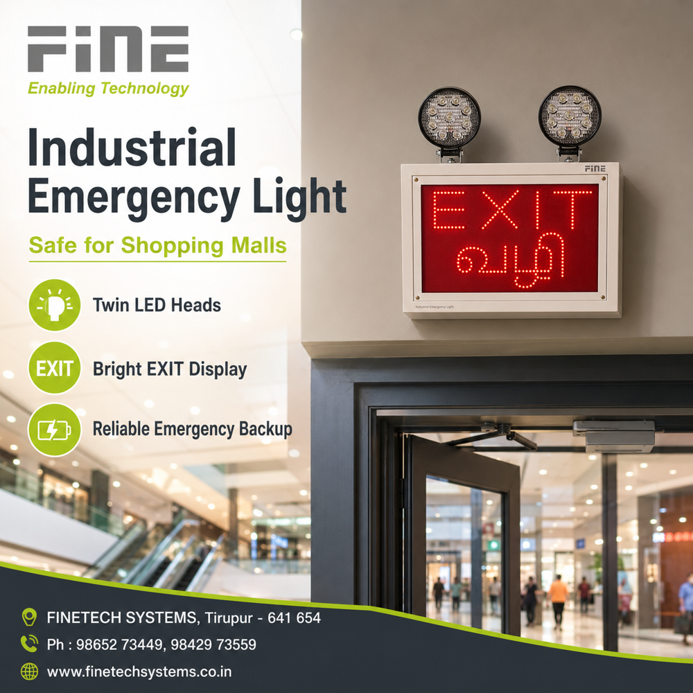 Industrial Emergency Exit Light With LED Red Sign