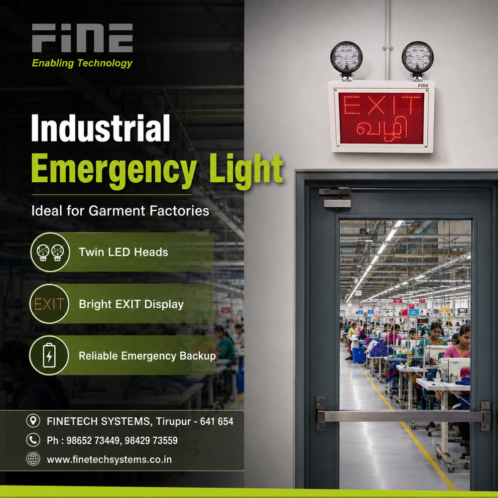 Industrial Emergency Exit Light With LED Red Sign