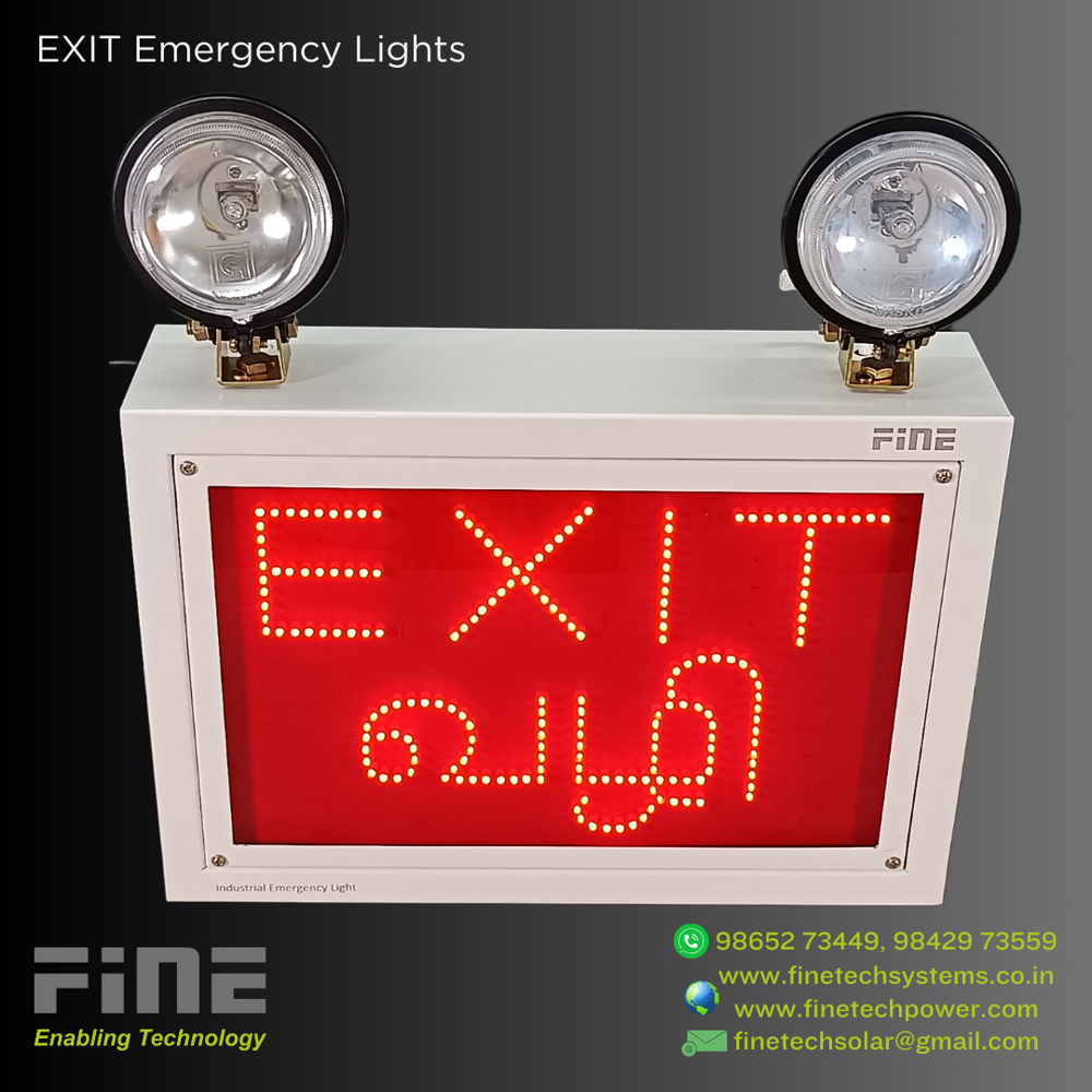 Industrial Emergency Exit Light With LED Sign