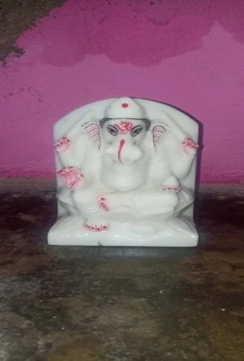 6 Inch Marble Ganesh Statue
