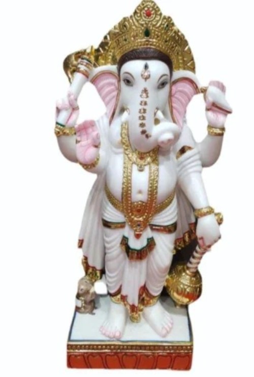 Marble Standing Ganesha Statue