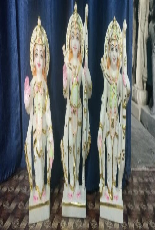 12 Inch Ram Darbar Marble Statue