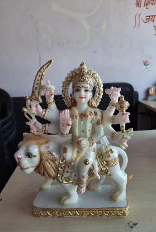 Marble Goddess Durga Statue