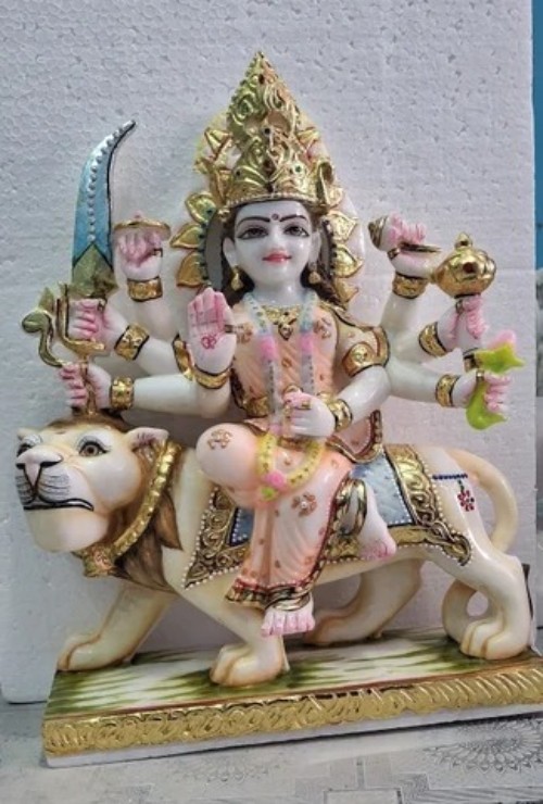 White Marble Durga Mata Statue