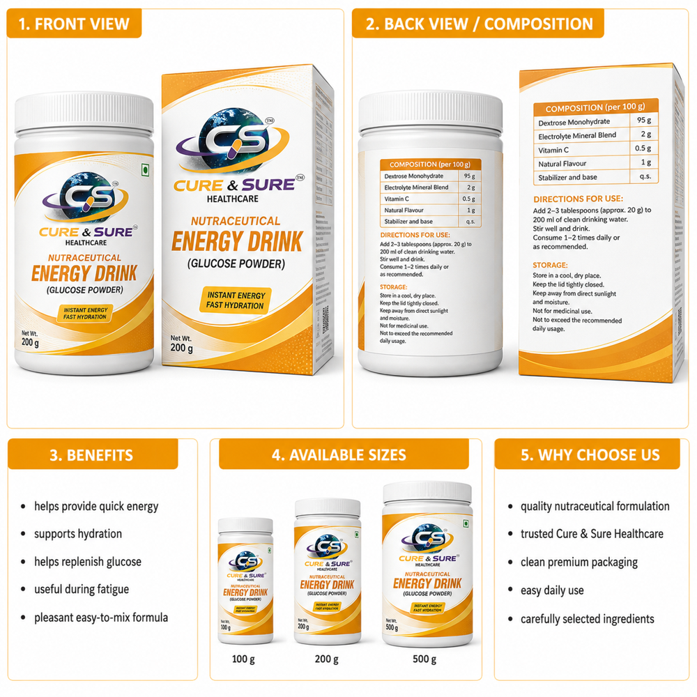 Nutraceutical Energy Drink ( Glucose Powder )  Third Party Manufacturing
